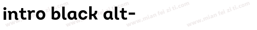 intro black alt字体转换